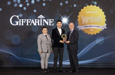 “กิฟฟารีน” การันตีคุณภาพคว้า Superbrands Award 2022 สุดยอดแบรนด์ในใจคนไทย 12 ปีซ้อน!!